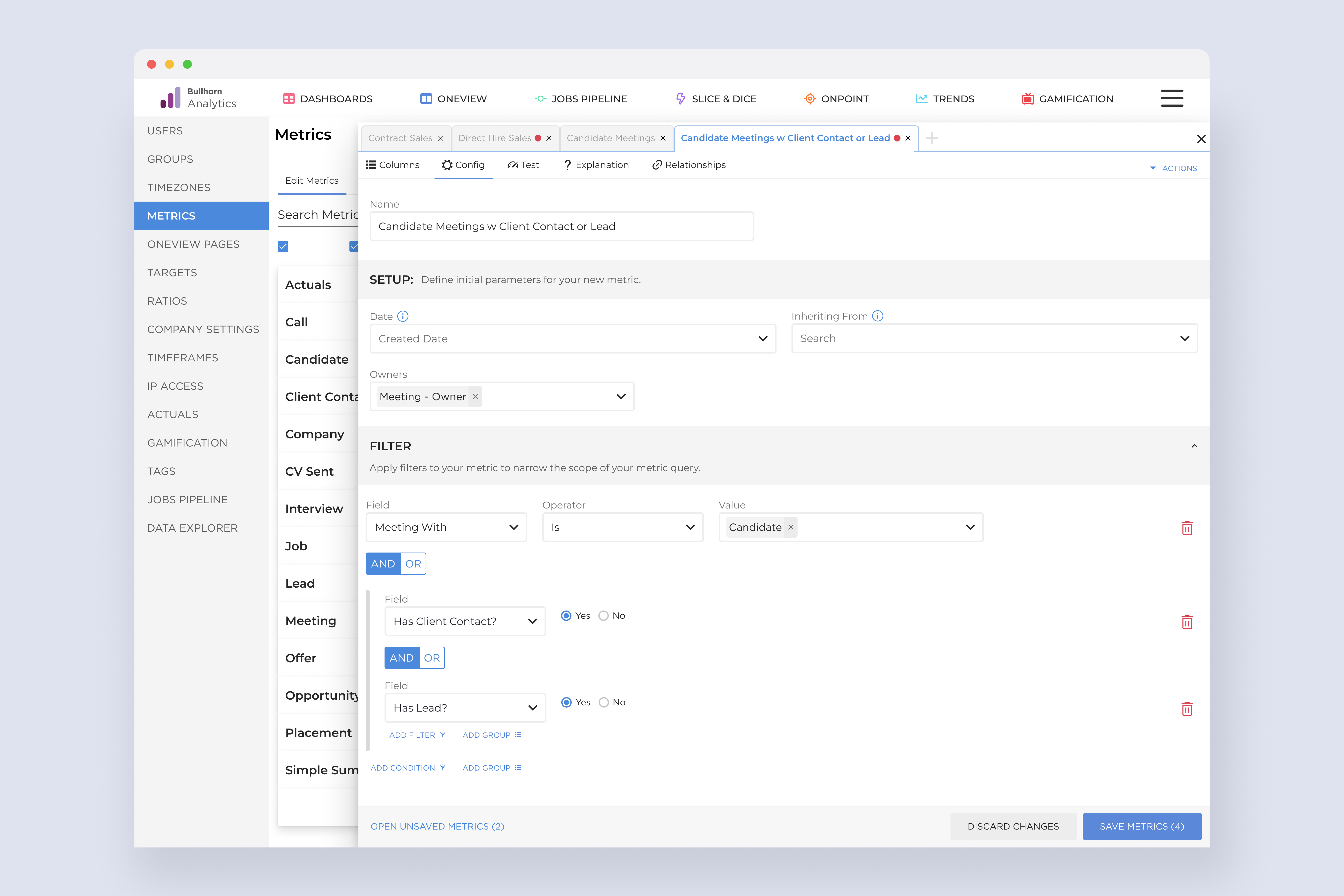 Self-Service Metric Editing